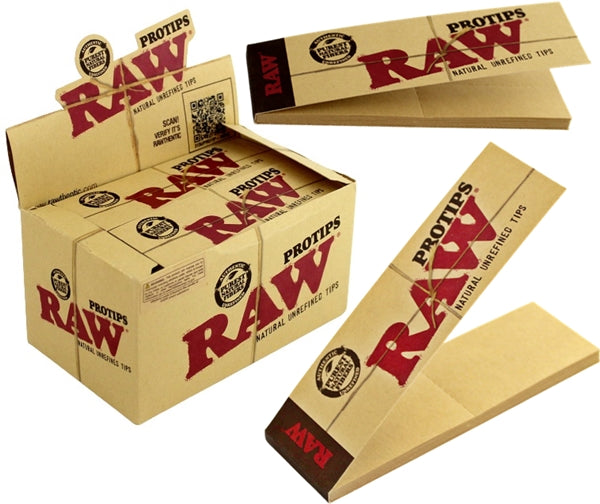 Raw Protips Natural Unrefined Tips 24pk