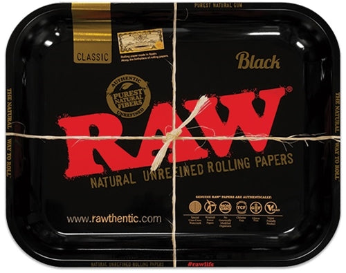 Raw Rolling Tray Metal Black - Large