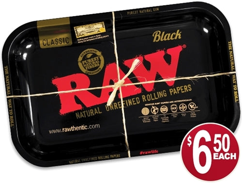 Raw Rolling Tray Metal - Black