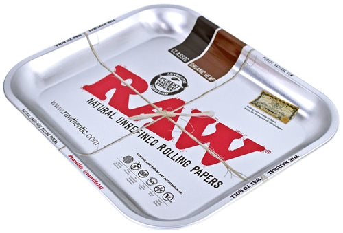 Raw Rolling Tray Metal Silver - Large
