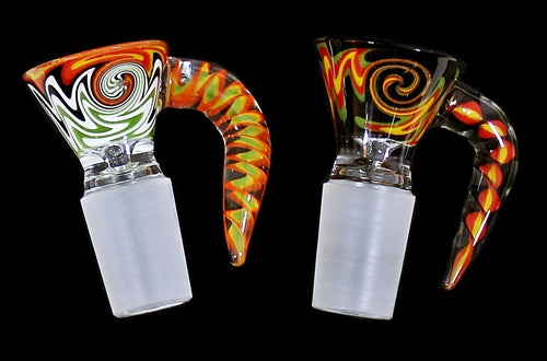 2ct 19mm Reversal Art Gravity Spiral Horn Handle Bowl