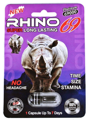 Rhino Platinum 69K Blue Male Enhancement Capsules