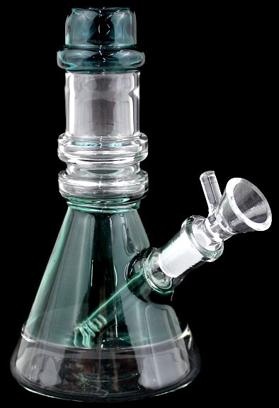 7" Triple Ring Mini Beaker Water Pipe