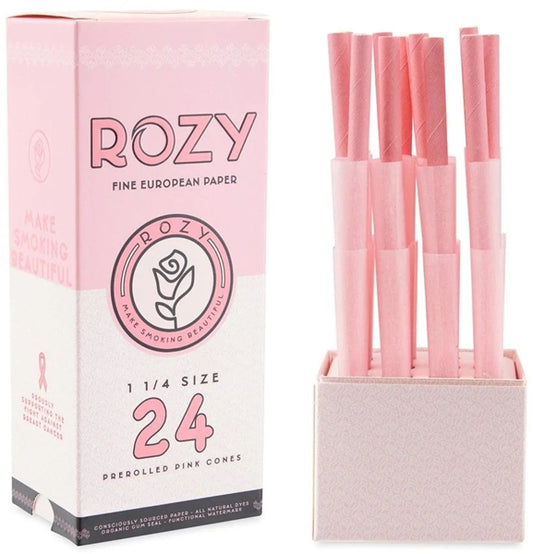 Rozy Pink Pre-Rolled Cones - 1 1-4 - 24ct Personal Bulk