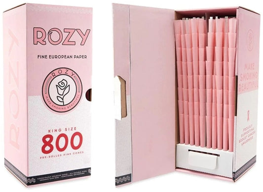 Rozy Pink Pre-Rolled Cones - King Size – 800ct Bulk