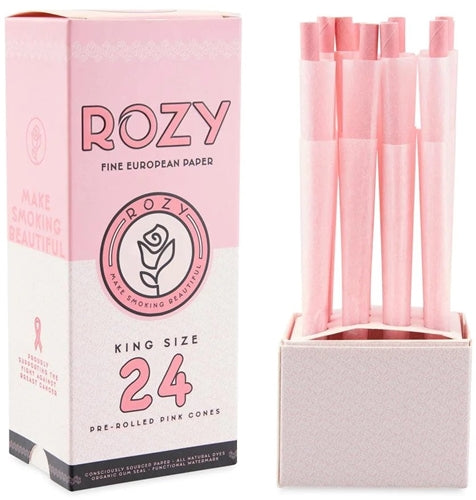 Rozy Pink Pre-Rolled Cones - King Size - 24ct Personal Bulk