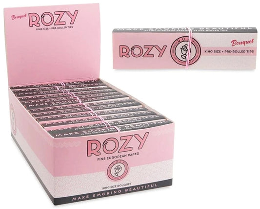 Rozy Pink Paper + Tips - King Size Bouquet 24pk