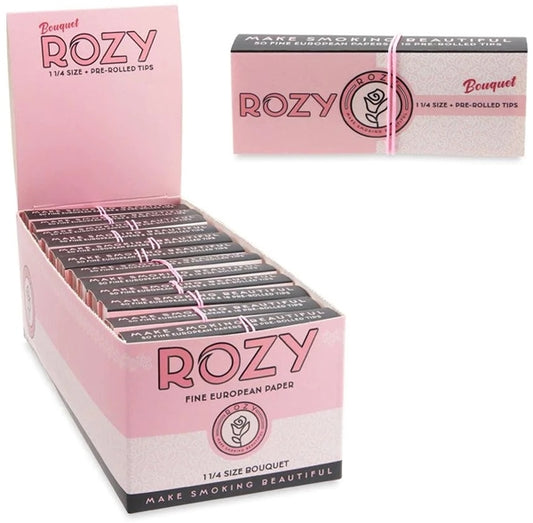 Rozy Pink Paper + Tips - 1 1-4 Size Bouquet 24pk