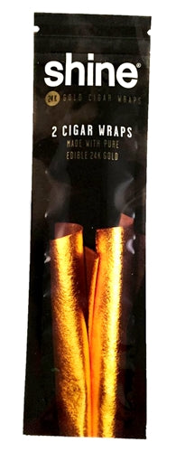 Shine 24K Gold Blunt Wrap - 2 Cigar Wraps