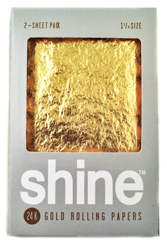 Shine 24K Gold Rolling Papers - 1 1-4  2-Sheet pack