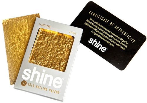 Shine 24K Gold Rolling Papers - 1 1-4  2-Sheet pack