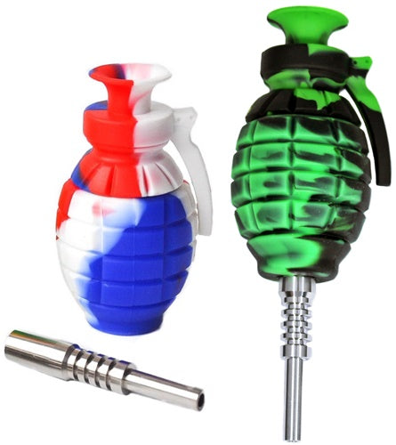 3ct 6" Grenade Silicone Nectar Collector Assortment
