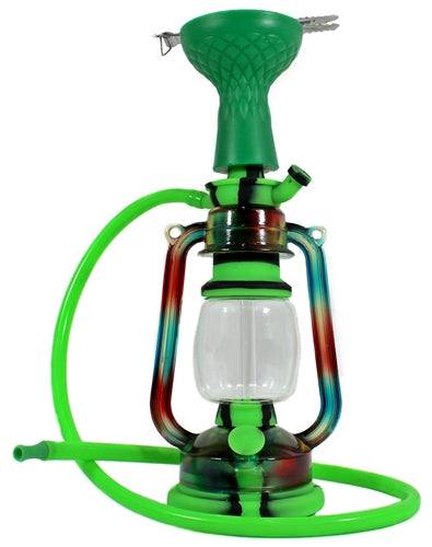 12" Silicone Hybrid Glass Acrylic Lantern Hookah