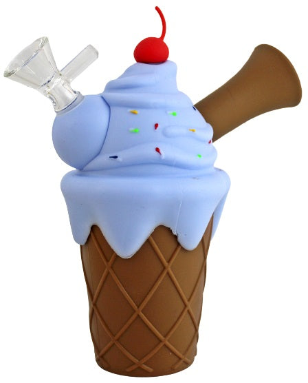 Ice Cream Silicone Bubbler Water Pipe