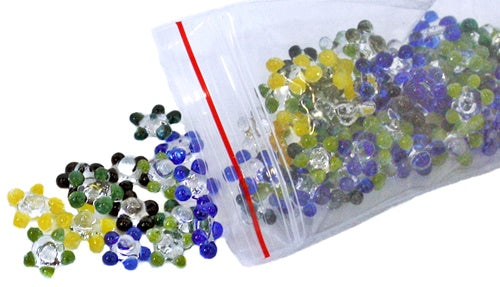 100ct Mixed Color Flower Glass Screen