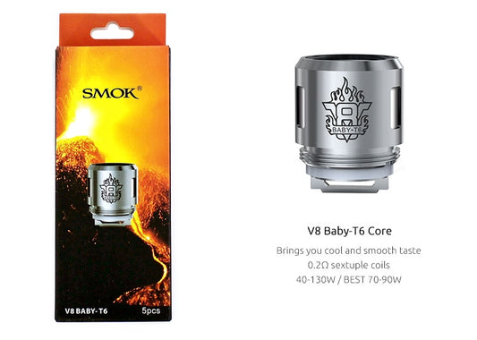 Smok V8 Baby-T6 Atomizer 5pk