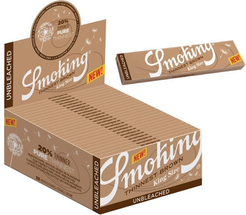 Smoking Thinnest Unbleached Rolling Paper - King Size