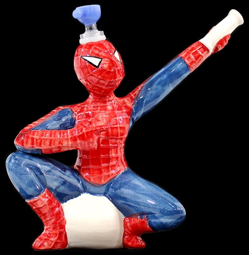 9" Ceramic Water Pipe - Web Slinger Spiderman