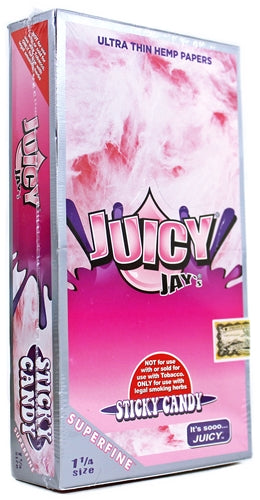 Juicy Jays Rolling Paper - Super Fine 1 1-4 Sticky Candy