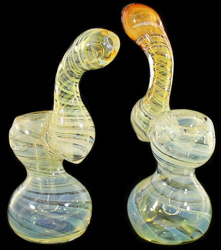 4ct 4" Spiral Art Color Change Fuming Bubbler