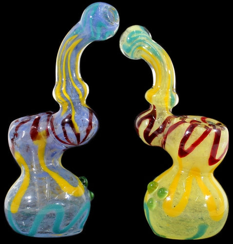 2ct 5" Cursive Frit Color Art Bubbler Assortment