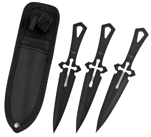 6.5″ Throwing Knife with Sheath 3pc Set