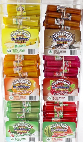 Tasty Puff Tasty Tips Flavored Pre-Rolled Cones 180 3pk Tubes with Display