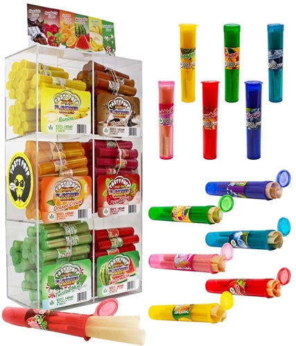 Tasty Puff Tasty Tips Flavored Pre-Rolled Cones 180 3pk Tubes with Display