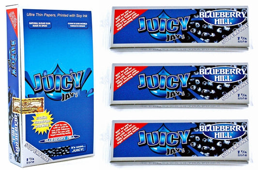 Juicy Jays Rolling Paper - Super Fine 1 1-4 Blueberry Hill