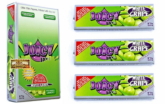 Juicy Jays Rolling Paper - Super Fine 1 1-4 White Grape