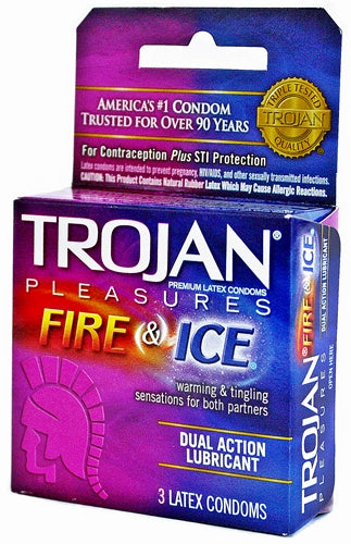 6ct Trojan Fire And Ice Lubricated Condoms