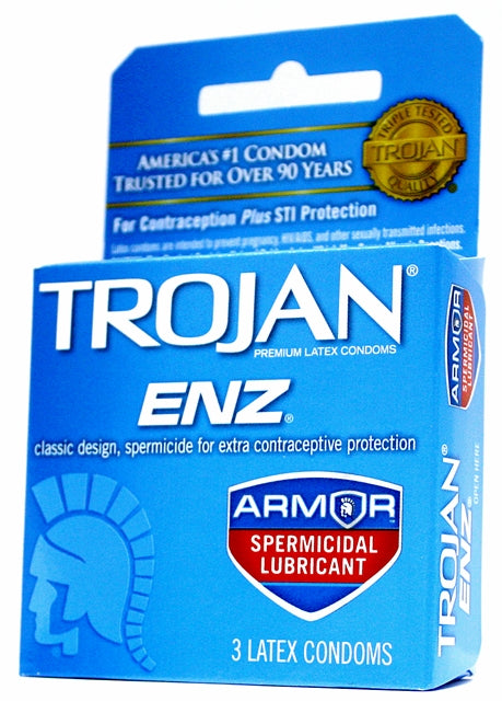 6ct Trojan ENZ Armor Spermicidal Lubricant Condoms