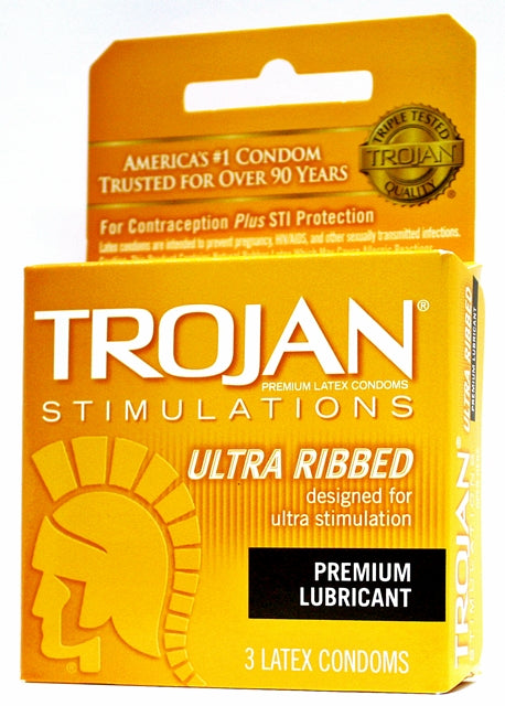 6ct Trojan Ultra Ribbed Lubricated Condoms