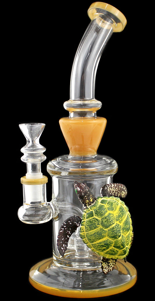 10" Shower Perk Sea Turtle Art Water Pipe