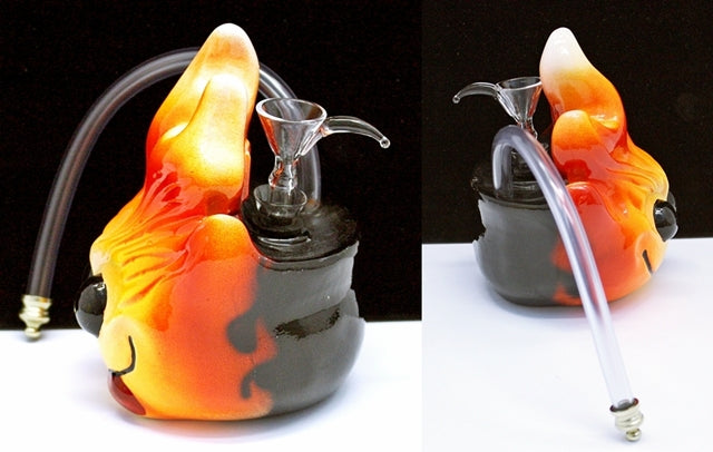 6" Twisted Ceramic 1H Fireball Water Pipe