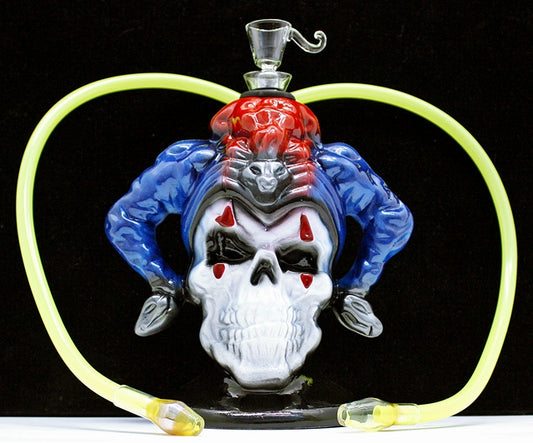 8" Twisted Ceramic 2H Jester Water Pipe