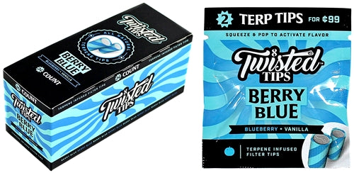 Twisted All Natural Terpene Tips - Berry Blue
