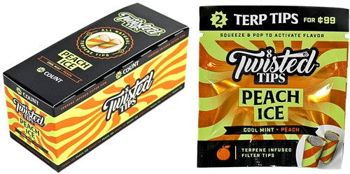 Twisted All Natural Terpene Tips - Peach Ice