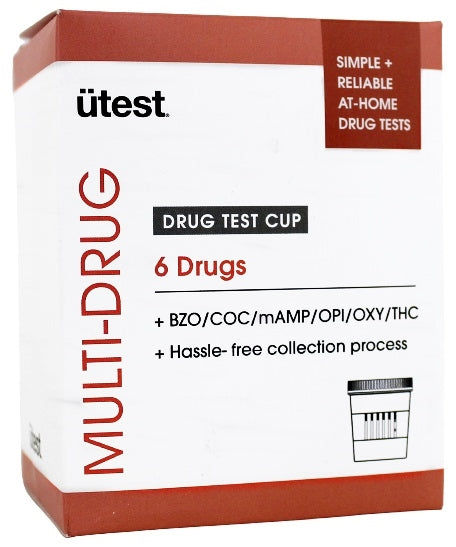 UTEST 6 Panel Drug Test CUP BZO-COC-mAMP-OPI-OXY-THC