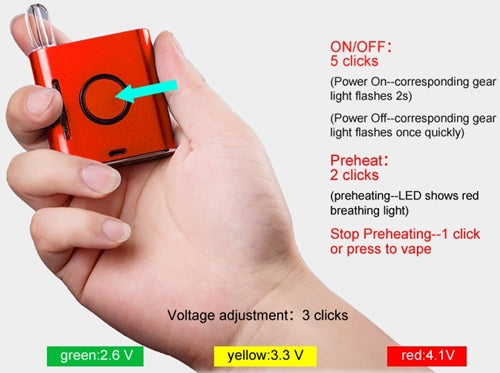 V-Mod Adjustable Voltage Cartridge Battery