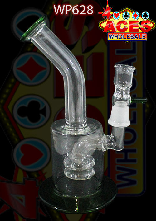 9" Dual Tire Perk Water Pipe With Female Bowl