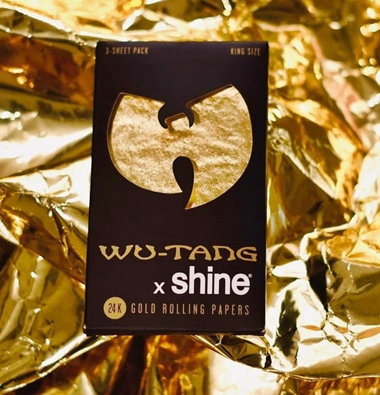 Wu-Tang x Shine 24K Gold Rolling Papers - King Size 3-Sheet pack