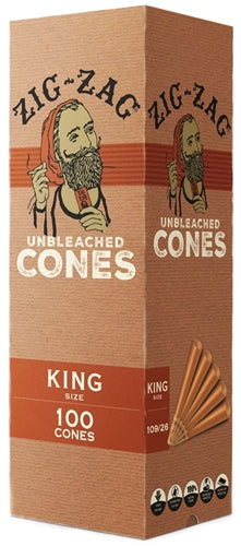 Zig Zag Mini Bulk Unbleached Cones King Size - 100pk