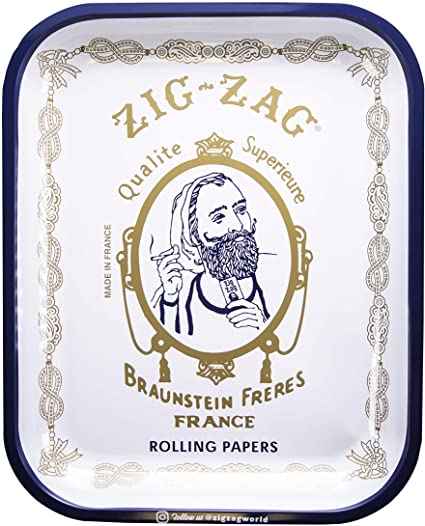 Zig Zag Rolling Tray - Original White Large