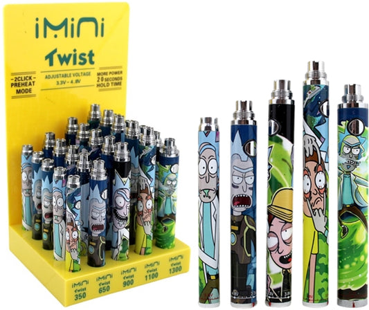 iMini Twist Battery Kit Display - Rick and Morty 25pk