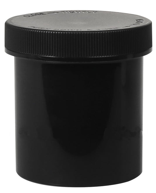 20ct Black Plastic 16oz Jar with Child Proof Cap