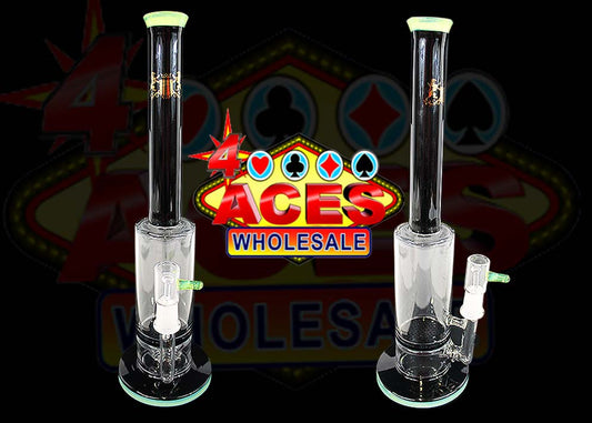 12" Micro Glass Black Honeycomb With Slime 14mm Oil Rig